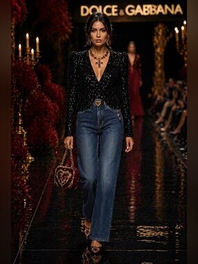 French Connection Sparkling Black Sequin Blouse